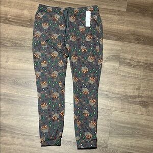 Cozy Gray Patterned Pajama Pants
